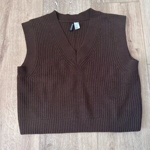 H&M Brown sweater vest